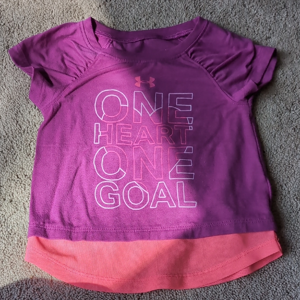 Under Armour Kids Purple and Pink Graphic Tee
